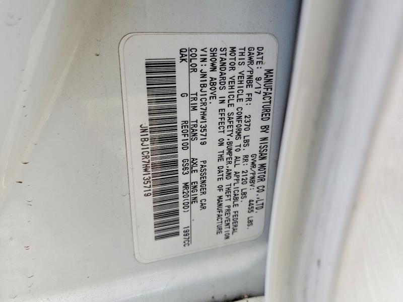 Продаж на аукціоні авто 2017 Nissan Rogue Sport, vin: JN1BJ1CR7HW135719, номер лоту: 47896066