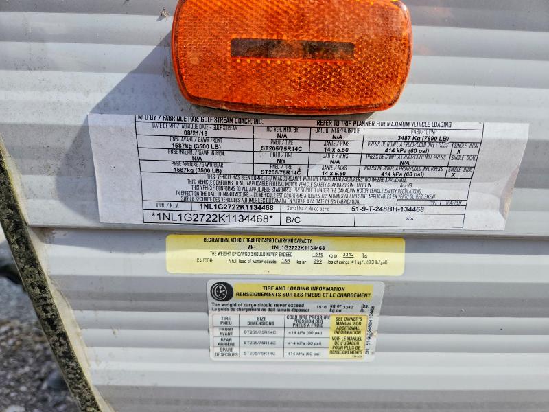 Aukcja sprzedaży 2019 Gulf Stream Conquest, vin: 1NL1G2722K1134468, numer aukcji: 76904065