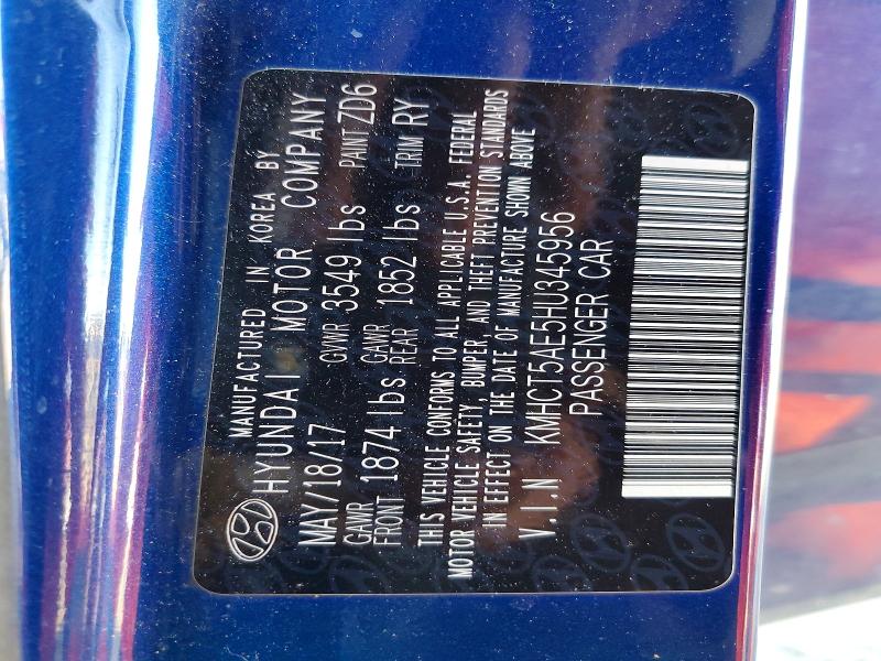 Aukcja sprzedaży 2017 Hyundai Accent, vin: KMHCT5AE5HU345956, numer aukcji: 45933316