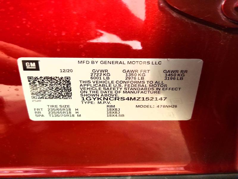 2021 Cadillac Xt5 მანქანა იყიდება აუქციონზე, vin: 1GYKNCRS4MZ152147, აუქციონის ნომერი: 79971765