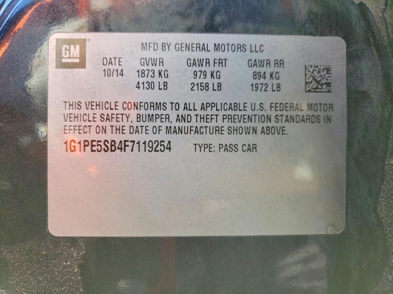 Продажа на аукционе авто 2015 Chevrolet Cruze, vin: 1G1PE5SB4F7119254, номер лота: 79819055