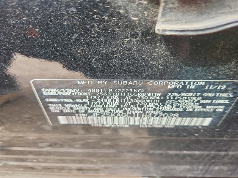 Продаж на аукціоні авто 2020 Subaru Forester, vin: JF2SKAGC1LH472028, номер лоту: 46419416