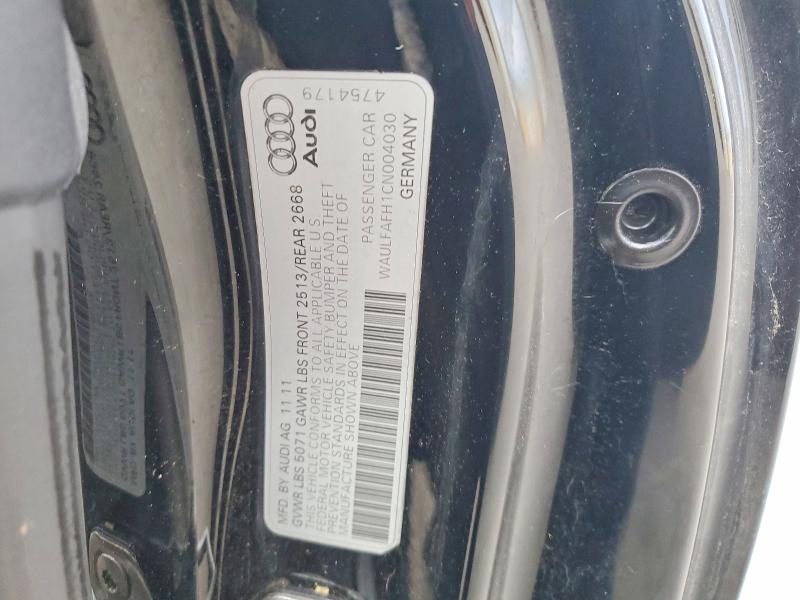 2012 Audi A5 მანქანა იყიდება აუქციონზე, vin: WAULFAFH1CN004030, აუქციონის ნომერი: 79175015