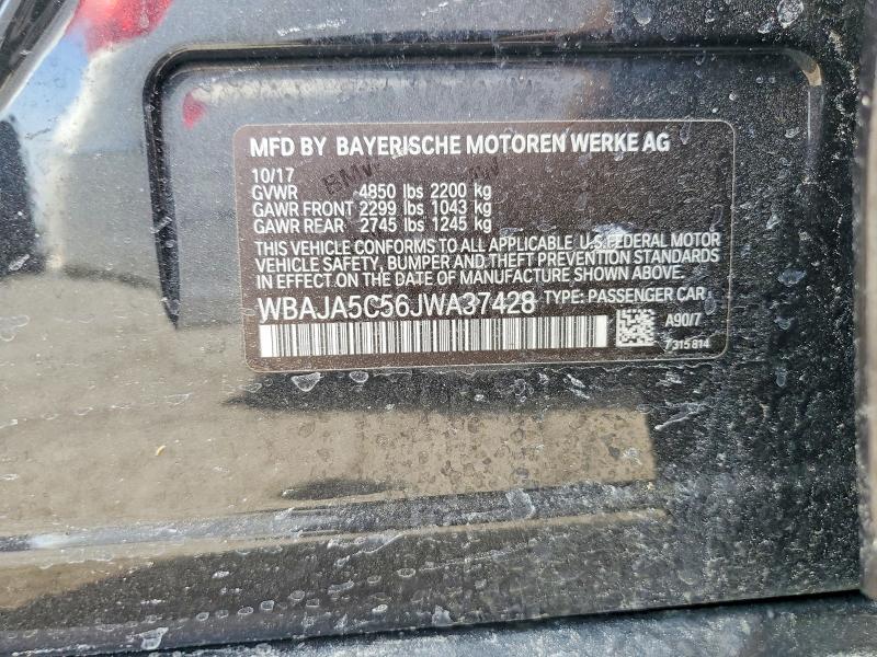 Aukcja sprzedaży 2018 Bmw 530, vin: WBAJA5C56JWA37428, numer aukcji: 46276886