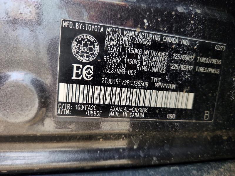 Aukcja sprzedaży 2023 Toyota Rav4, vin: 2T3B1RFV2PC339508, numer aukcji: 79443885