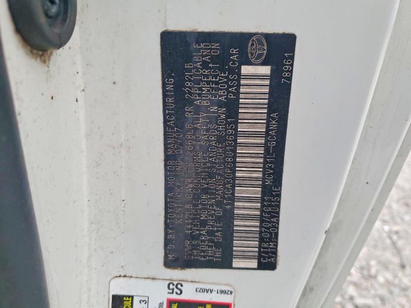 Продажа на аукционе авто 2008 Toyota Camry Solara, vin: 4T1CA30P68U136951, номер лота: 45947526