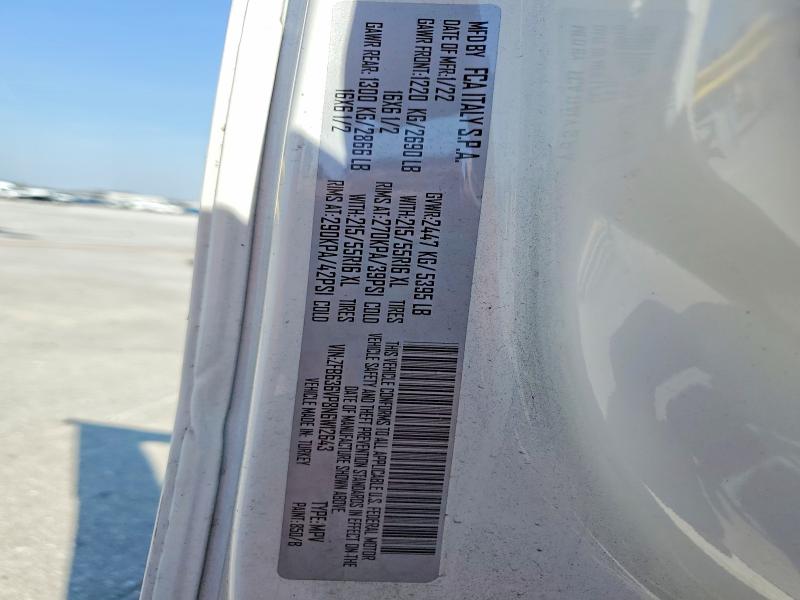 47795976 :رقم المزاد ، ZFB636VP8N6W12643 vin ، 2022 Ram Promaster City مزاد بيع
