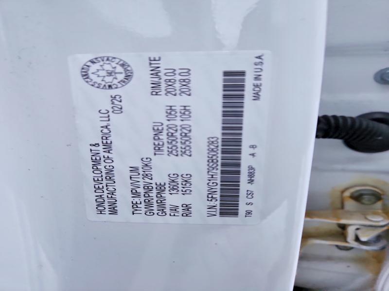 2025 Honda Pilot მანქანა იყიდება აუქციონზე, vin: 5FNYG1H79SB508283, აუქციონის ნომერი: 46154946