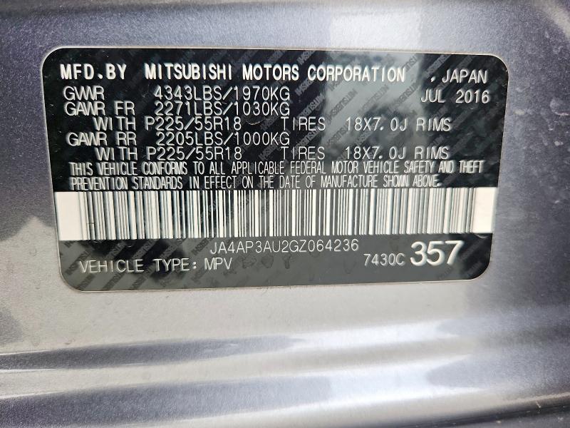 Продаж на аукціоні авто 2016 Mitsubishi Outlander Sport, vin: JA4AP3AU2GZ064236, номер лоту: 79833695