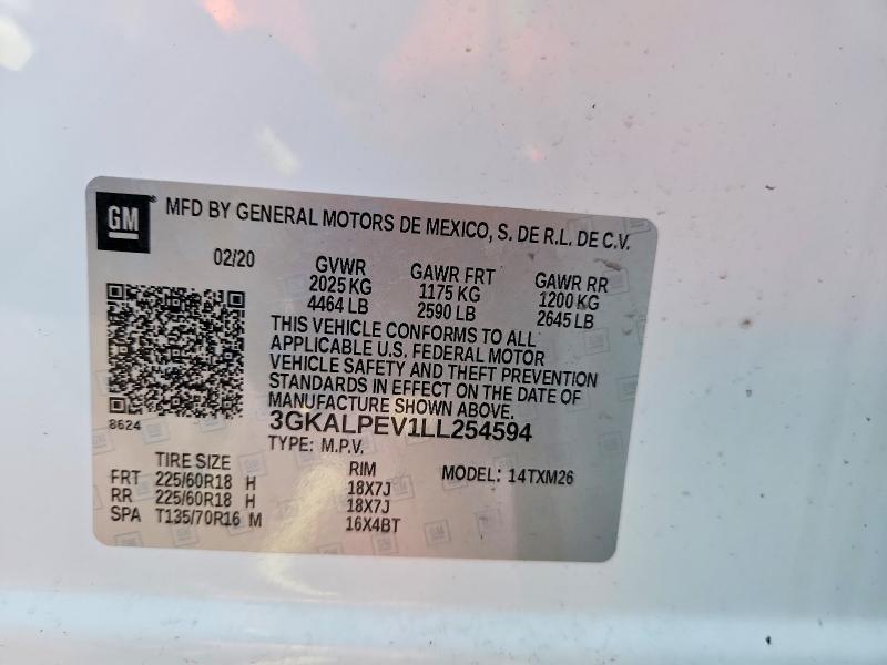 Aukcja sprzedaży 2020 Gmc Terrain, vin: 3GKALPEV1LL254594, numer aukcji: 47428846