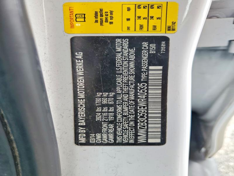 Продаж на аукціоні авто 2014 Mini Cooper, vin: WMWZB3C59EWR40535, номер лоту: 45657036