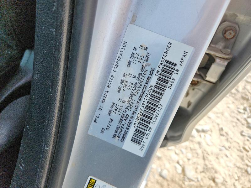 Продаж на аукціоні авто 2009 Mazda 3, vin: JM1BK32F391190809, номер лоту: 47835826