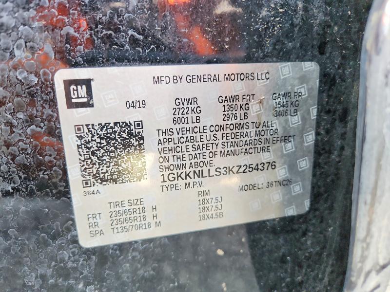 Продаж на аукціоні авто 2019 Gmc Acadia, vin: 1GKKNLLS3KZ254376, номер лоту: 79769245