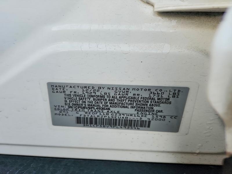 2023 Nissan Kicks მანქანა იყიდება აუქციონზე, vin: 3N1CP5BV9PL493546, აუქციონის ნომერი: 79989745