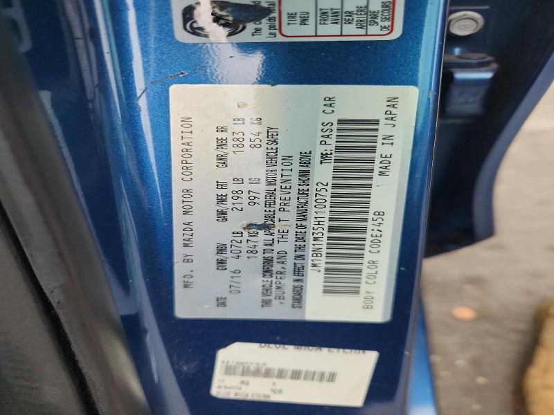 Aukcja sprzedaży 2017 Mazda 3, vin: JM1BN1M35H1100752, numer aukcji: 78564605
