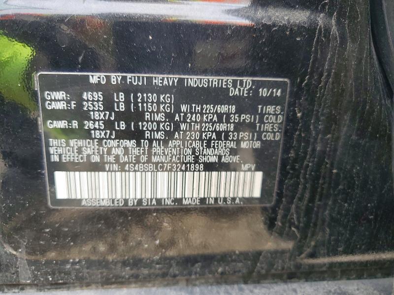 Aukcja sprzedaży 2015 Subaru Outback, vin: 4S4BSBLC7F3241898, numer aukcji: 47159746