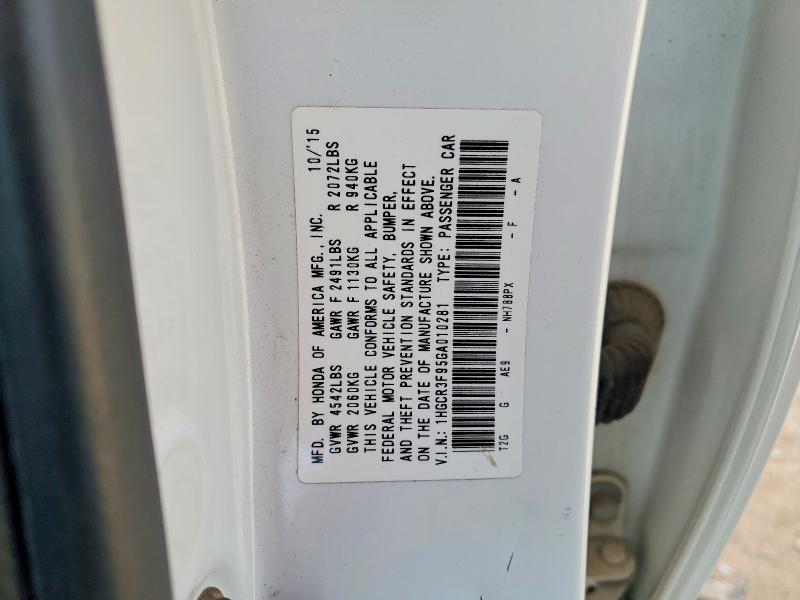 Продаж на аукціоні авто 2016 Honda Accord, vin: 1HGCR3F95GA010281, номер лоту: 46560866