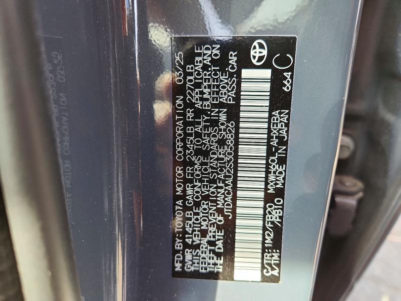 Aukcja sprzedaży 2025 Toyota Prius, vin: JTDACAAU2S3058826, numer aukcji: 46695266