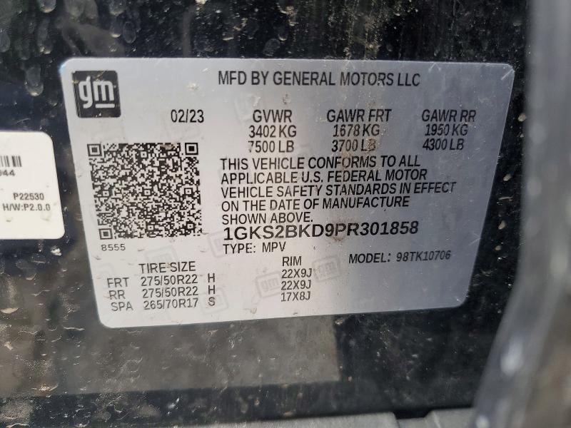 Продажа на аукционе авто 2023 Gmc Yukon, vin: 1GKS2BKD9PR301858, номер лота: 47515956