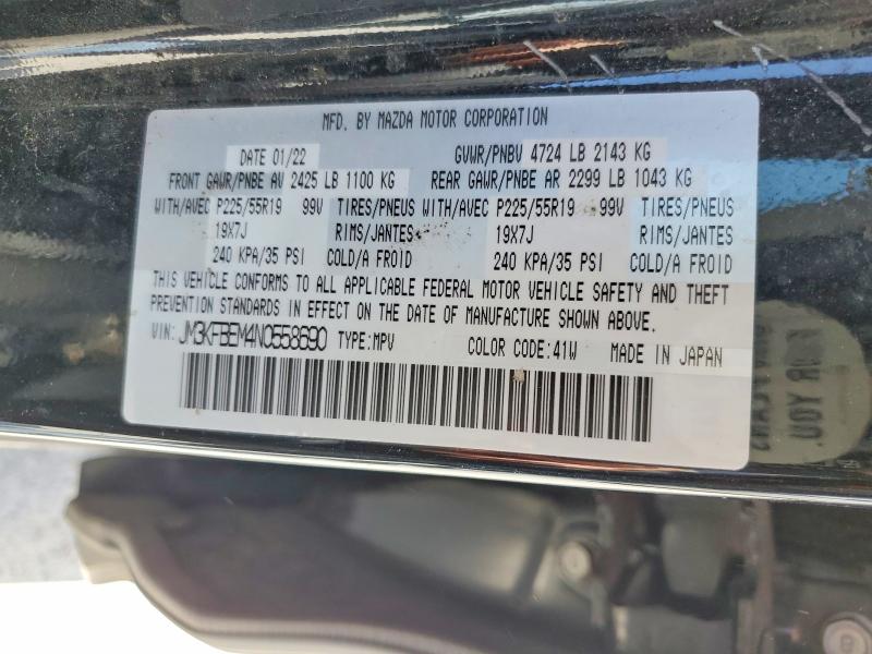46292416 :رقم المزاد ، JM3KFBEM4N0558690 vin ، 2022 Mazda Cx-5 مزاد بيع