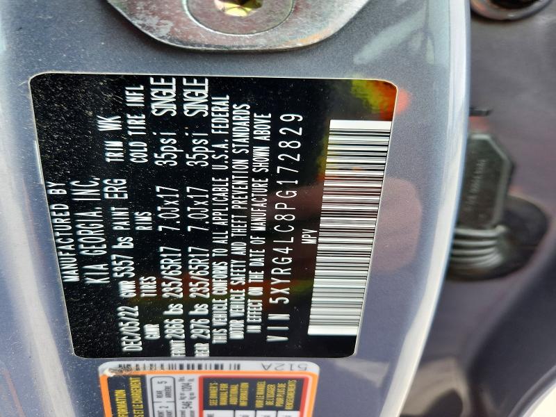 2023 Kia Sorento მანქანა იყიდება აუქციონზე, vin: 5XYRG4LC8PG172829, აუქციონის ნომერი: 46583046