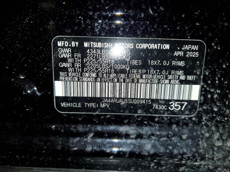 48102446 :رقم المزاد ، JA4ARUAU5SU009415 vin ، 2025 Mitsubishi Outlander Sport مزاد بيع