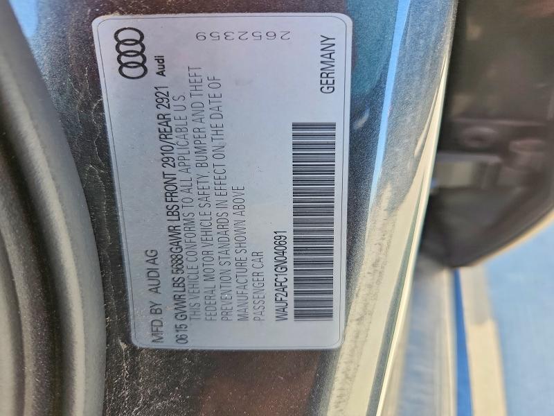 Aukcja sprzedaży 2016 Audi S6, vin: WAUF2AFC1GN040691, numer aukcji: 46950276