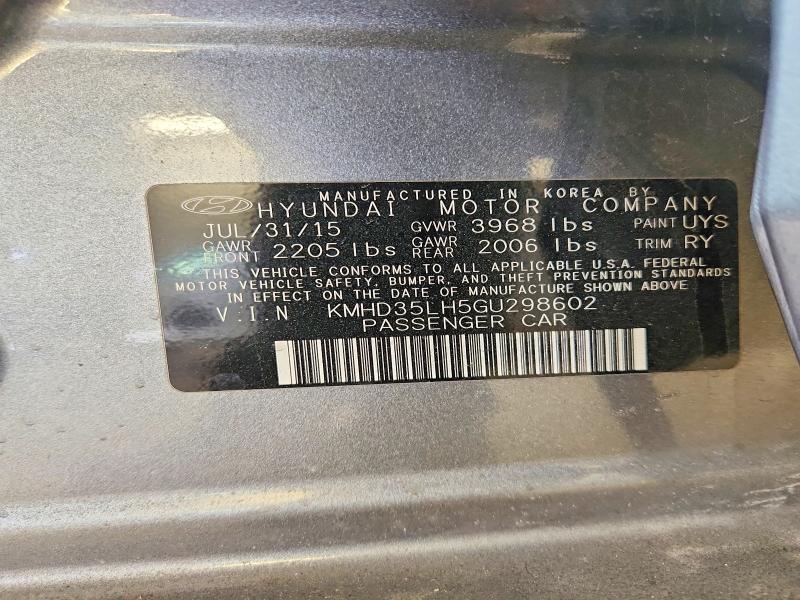 Продажа на аукционе авто 2016 Hyundai Elantra Gt, vin: KMHD35LH5GU298602, номер лота: 79912845