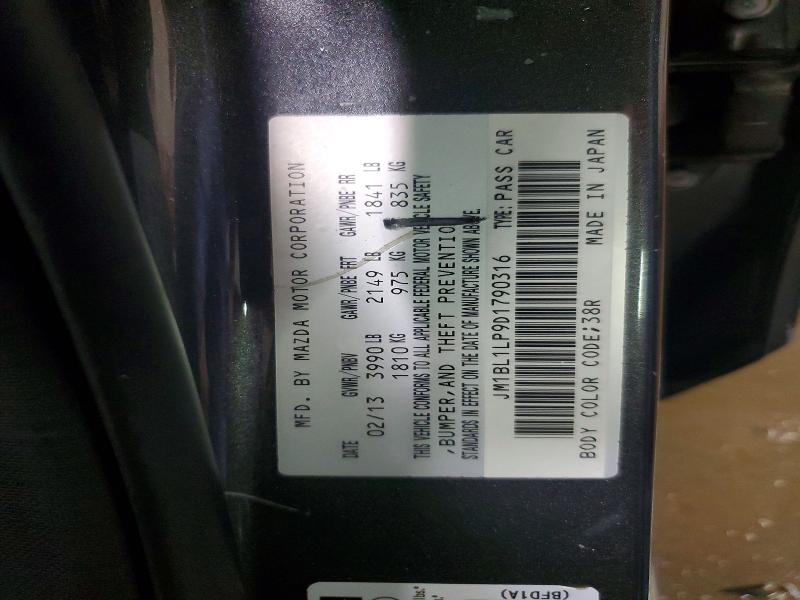 48205116 :رقم المزاد ، JM1BL1LP9D1790316 vin ، 2013 Mazda 3 مزاد بيع