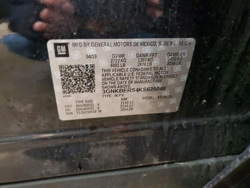 Продажа на аукционе авто 2019 Chevrolet Blazer, vin: 3GNKBERS4KS635049, номер лота: 48033796