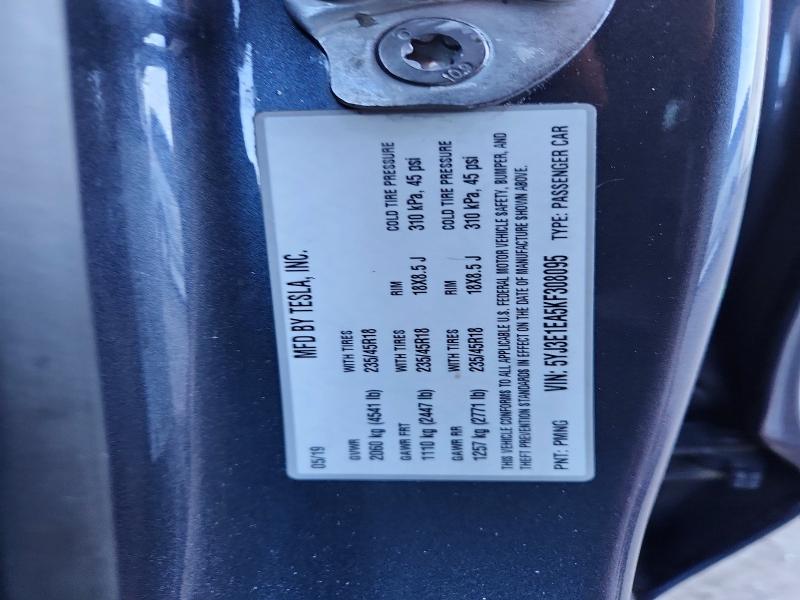 Продажа на аукционе авто 2019 Tesla Model 3, vin: 5YJ3E1EA5KF308095, номер лота: 79629975