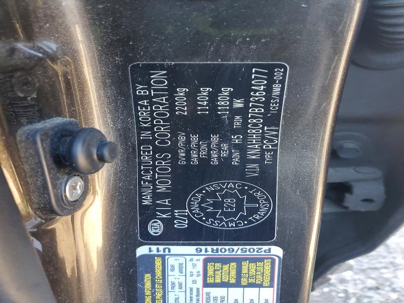 Aukcja sprzedaży 2011 Kia Rondo, vin: KNAHH8C87B7364077, numer aukcji: 47763176