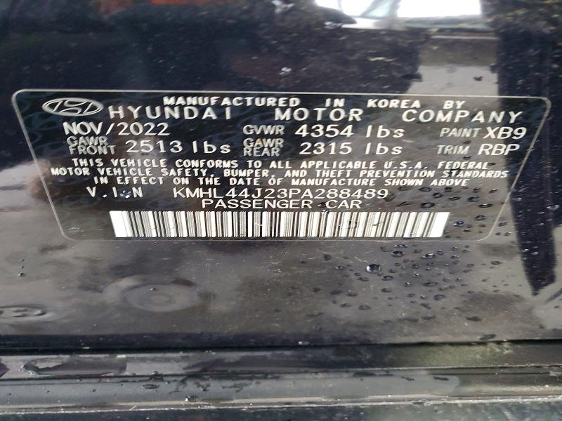 2023 Hyundai Sonata მანქანა იყიდება აუქციონზე, vin: KMHL44J23PA288489, აუქციონის ნომერი: 45534906