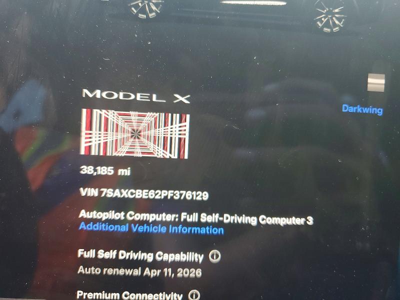 Aukcja sprzedaży 2023 Tesla Model X, vin: 7SAXCBE62PF376129, numer aukcji: 47618216