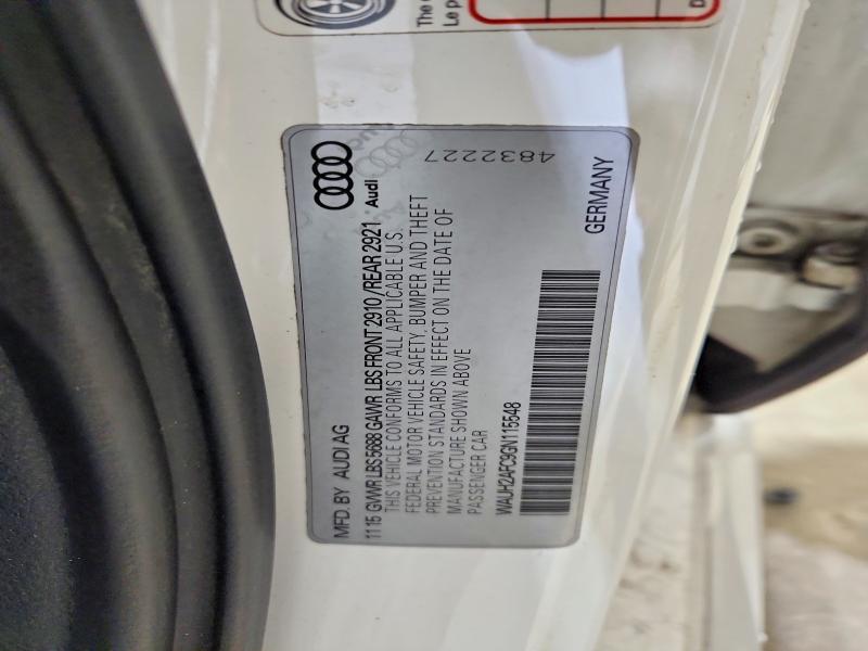 46833786 :رقم المزاد ، WAUH2AFC9GN115548 vin ، 2016 Audi S6 مزاد بيع