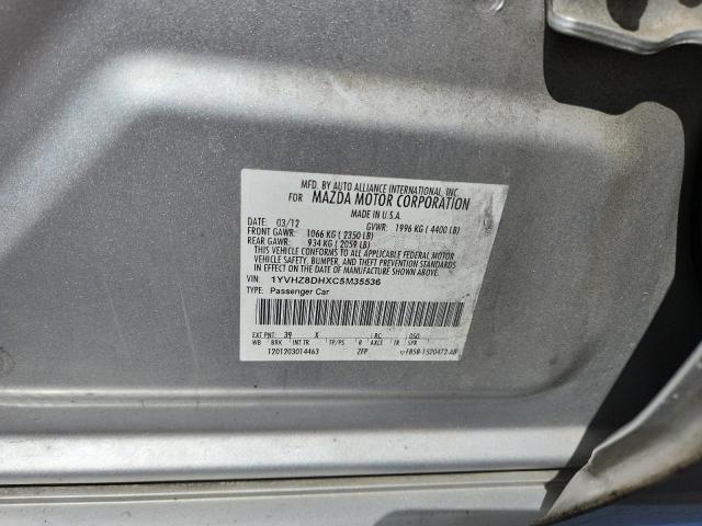 46861606 :رقم المزاد ، 1YVHZ8DHXC5M35536 vin ، 2012 Mazda 6 مزاد بيع