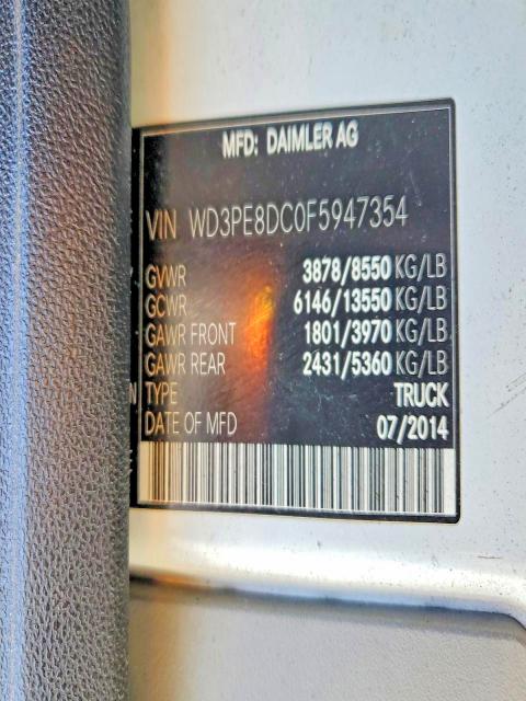 46131956 :رقم المزاد ، WD3PE8DC0F5947354 vin ، 2015 Mercedes Benz Sprinter مزاد بيع
