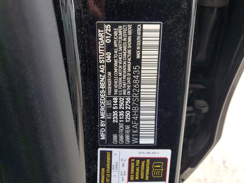 Продаж на аукціоні авто 2025 Mercedes-benz C, vin: W1KAF4HB7SR268435, номер лоту: 79720405