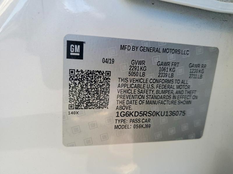 Продажа на аукционе авто 2019 Cadillac Ct6, vin: 1G6KD5RS0KU136075, номер лота: 46903656