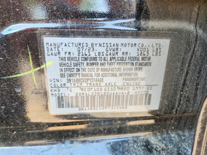 46951256 :رقم المزاد ، 3N1AB8CV2PY314448 vin ، 2023 Nissan Sentra مزاد بيع