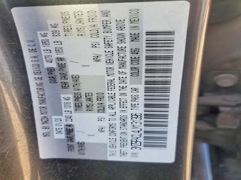 45932856 :رقم المزاد ، 3MZBPACL4LM131396 vin ، 2020 Mazda 3 مزاد بيع