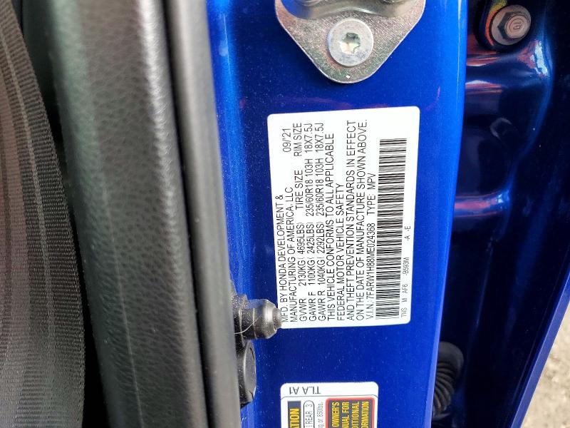 Aukcja sprzedaży 2021 Honda Cr-v, vin: 7FARW1H88ME024368, numer aukcji: 47953086