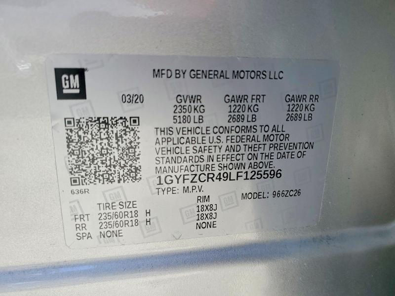 Продаж на аукціоні авто 2020 Cadillac Xt4, vin: 1GYFZCR49LF125596, номер лоту: 79358345
