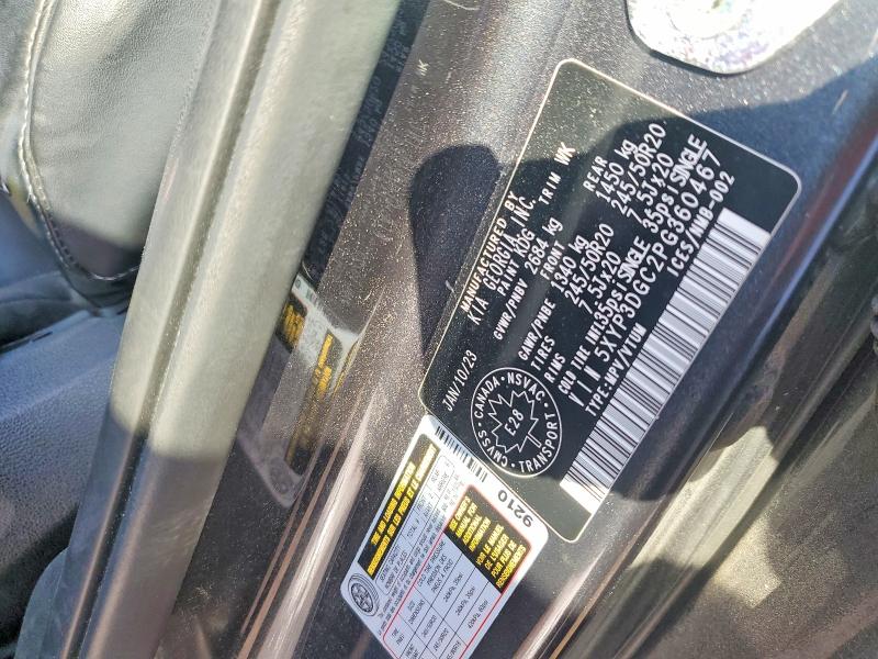 78210255 :رقم المزاد ، 5XYP3DGC2PG360467 vin ، 2023 Kia Telluride مزاد بيع
