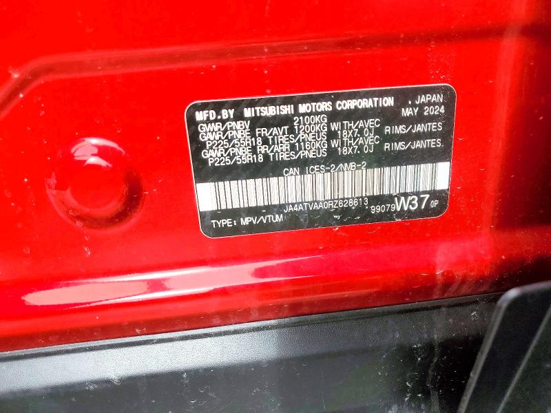 79278435 :رقم المزاد ، JA4ATVAA0RZ628613 vin ، 2024 Mitsubishi Eclipse Cross مزاد بيع