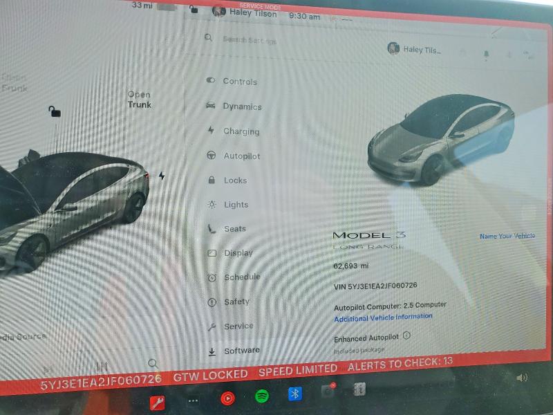 Aukcja sprzedaży 2018 Tesla Model 3, vin: 5YJ3E1EA2JF060726, numer aukcji: 47986496