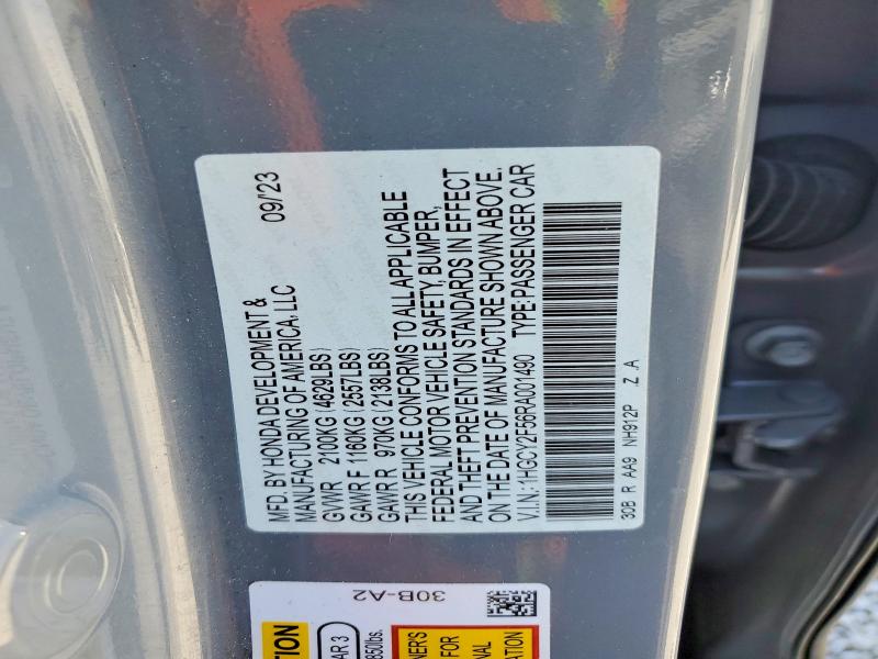 Aukcja sprzedaży 2024 Honda Accord, vin: 1HGCY2F56RA001490, numer aukcji: 45588996