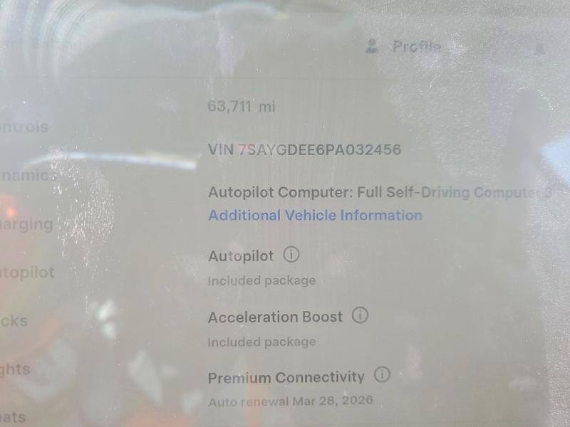Продажа на аукционе авто 2023 Tesla Y, vin: 7SAYGDEE6PA032456, номер лота: 47570116
