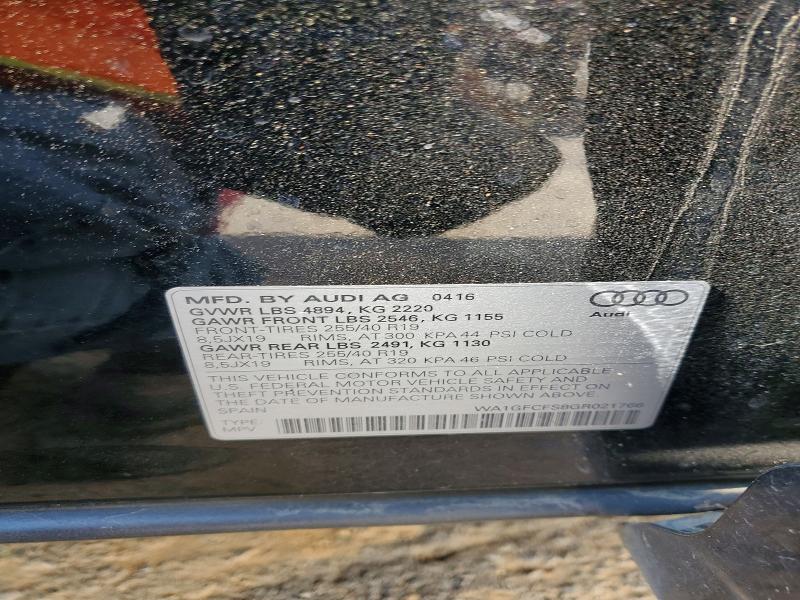 47300796 :رقم المزاد ، WA1GFCFS8GR021766 vin ، 2016 Audi Q3 مزاد بيع