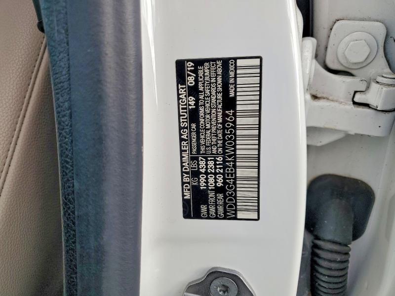 Aukcja sprzedaży 2019 Mercedes-benz A, vin: WDD3G4EB4KW035964, numer aukcji: 79492265